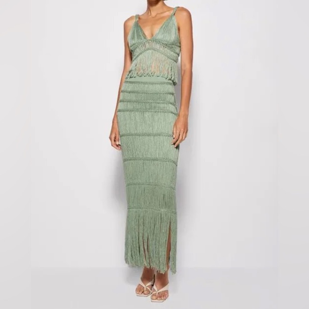 Simkhai 2 Piece Set (Claudette Macrame Bralette + Cordelia Marcrame Skirt)
